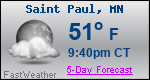 Weather Forecast for Saint Paul, MN