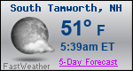 Weather Forecast for South Tamworth, NH