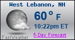 Weather Forecast for West Lebanon, NH