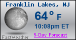 Weather Forecast for Franklin Lakes, NJ
