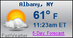 Weather Forecast for Albany, NY