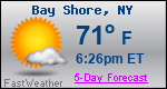 Weather Forecast for Bay Shore, NY