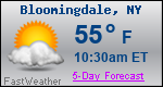 Weather Forecast for Bloomingdale, NY