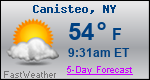 Weather Forecast for Canisteo, NY