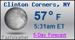 Weather Forecast for Clinton Corners, NY