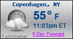 Weather Forecast for Copenhagen, NY