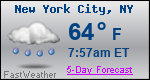 Weather Forecast for New York, NY