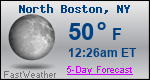 Weather Forecast for North Boston, NY