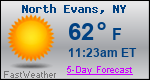 Weather Forecast for North Evans, NY