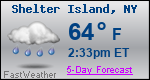 Weather Forecast for Shelter Island, NY