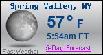 Weather Forecast for Spring Valley, NY