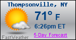 Weather Forecast for Thompsonville, NY