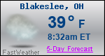 Weather Forecast for Blakeslee, OH