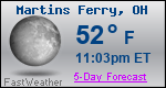 Weather Forecast for Martins Ferry, OH
