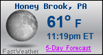 Weather Forecast for Honey Brook, PA