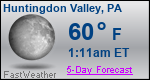 Weather Forecast for Huntingdon Valley, PA
