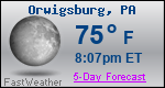 Weather Forecast for Orwigsburg, PA