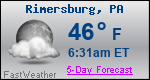 Weather Forecast for Rimersburg, PA