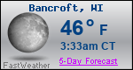 Weather Forecast for Bancroft, WI