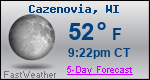 Weather Forecast for Cazenovia, WI