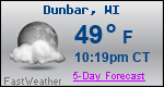 Weather Forecast for Dunbar, WI