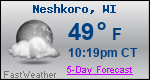 Weather Forecast for Neshkoro, WI