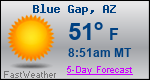 Weather Forecast for Blue Gap, AZ