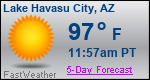 Weather Forecast for Lake Havasu City, AZ