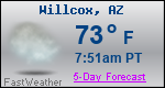 Weather Forecast for Willcox, AZ
