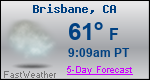 Weather Forecast for Brisbane, CA