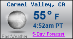 Weather Forecast for Carmel Valley, CA