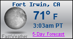 Weather Forecast for Fort Irwin, CA