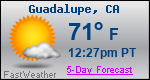 Weather Forecast for Guadalupe, CA