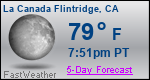 Weather Forecast for La CaÃ±ada Flintridge, CA