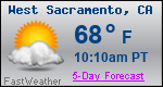 Weather Forecast for West Sacramento, CA