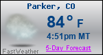 Weather Forecast for Parker, CO
