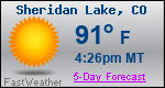 Weather Forecast for Sheridan Lake, CO