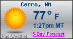 Weather Forecast for Cerro, NM
