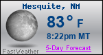 Weather Forecast for Mesquite, NM