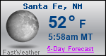 Weather Forecast for Santa Fe, NM