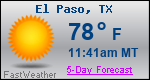 Weather Forecast for El Paso, TX