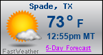 Weather Forecast for Spade, TX