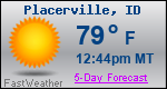 Weather Forecast for Placerville, ID