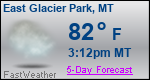 Weather Forecast for East Glacier Park, MT