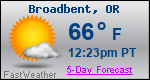 Weather Forecast for Broadbent, OR