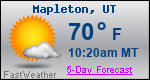 Weather Forecast for Mapleton, UT