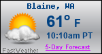 Weather Forecast for Blaine, WA