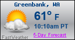 Weather Forecast for Greenbank, WA