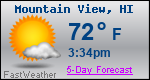 Weather Forecast for Mountain View, HI