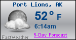 Weather Forecast for Port Lions, AK